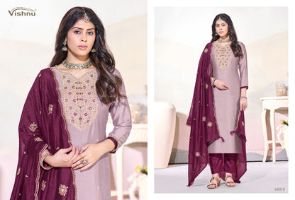 Arunika Vishnu Impex Vichitra Silk Pant Style Suits Manufacturer