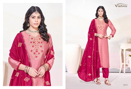 Arunika Vishnu Impex Vichitra Silk Pant Style Suits Manufacturer