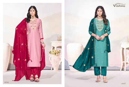 Arunika Vishnu Impex Vichitra Silk Pant Style Suits Manufacturer