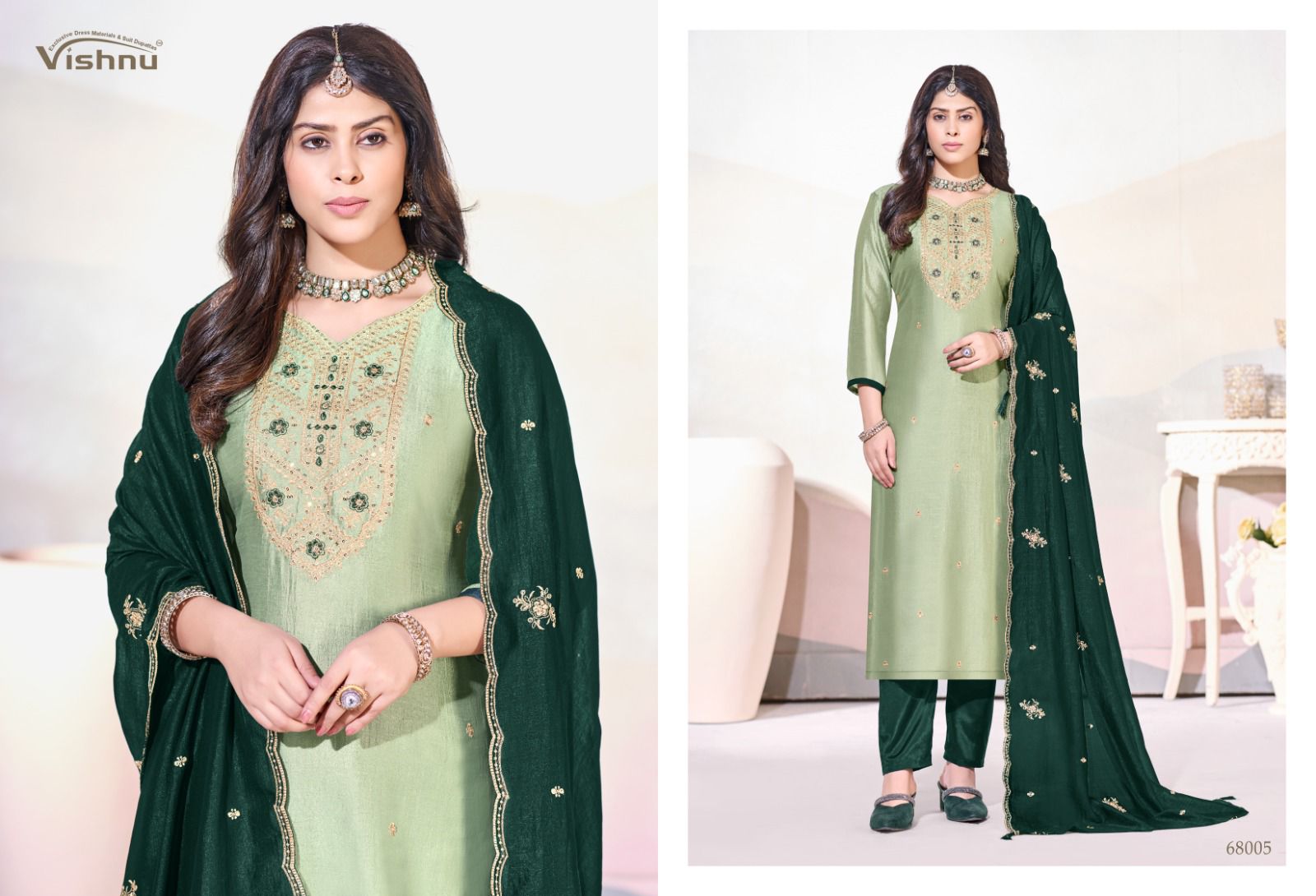 Arunika Vishnu Impex Vichitra Silk Pant Style Suits Manufacturer