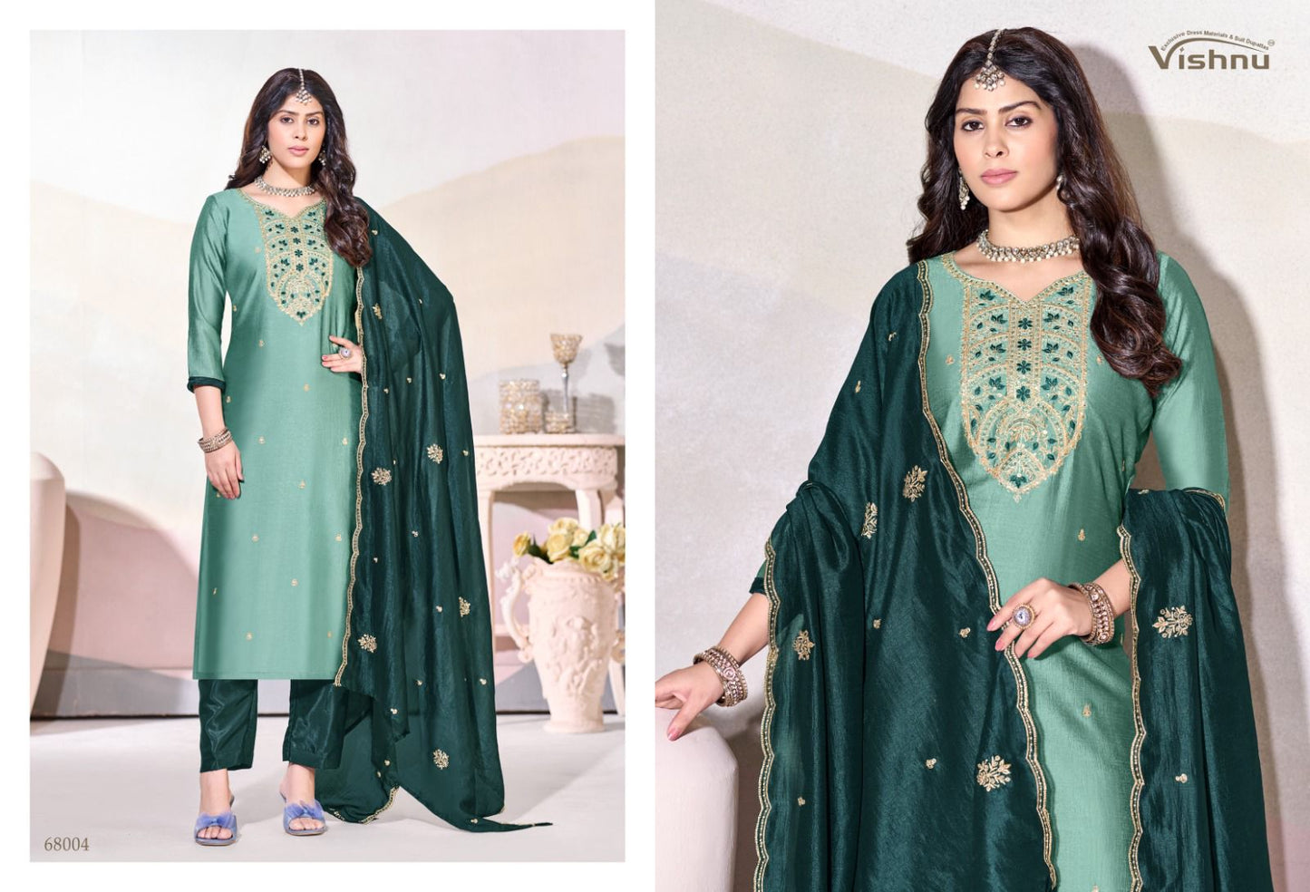 Arunika Vishnu Impex Vichitra Silk Pant Style Suits Manufacturer
