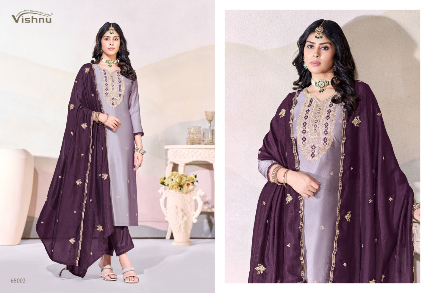 Arunika Vishnu Impex Vichitra Silk Pant Style Suits Manufacturer