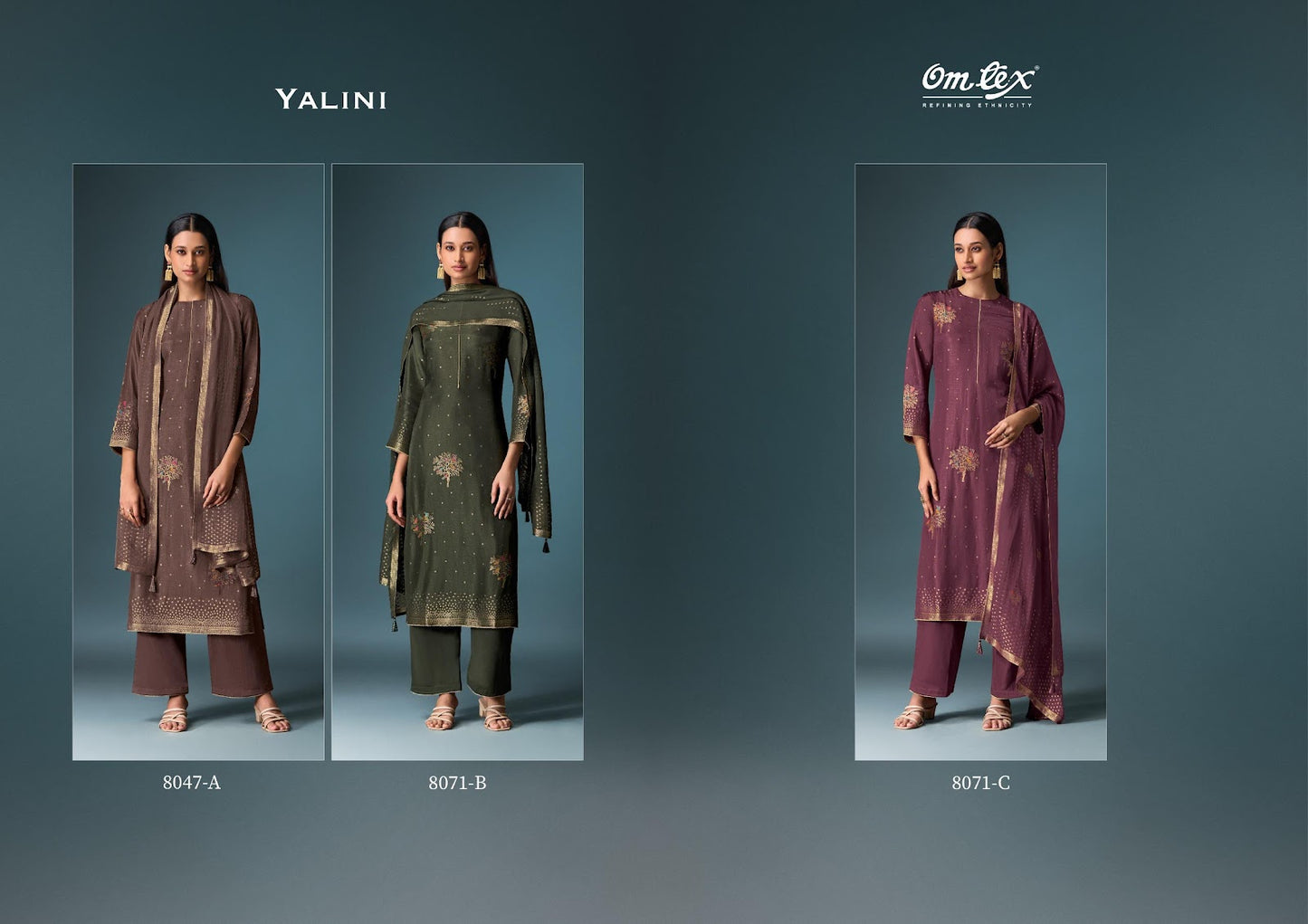 Yalini Omtex Silk Pant Style Suits Supplier