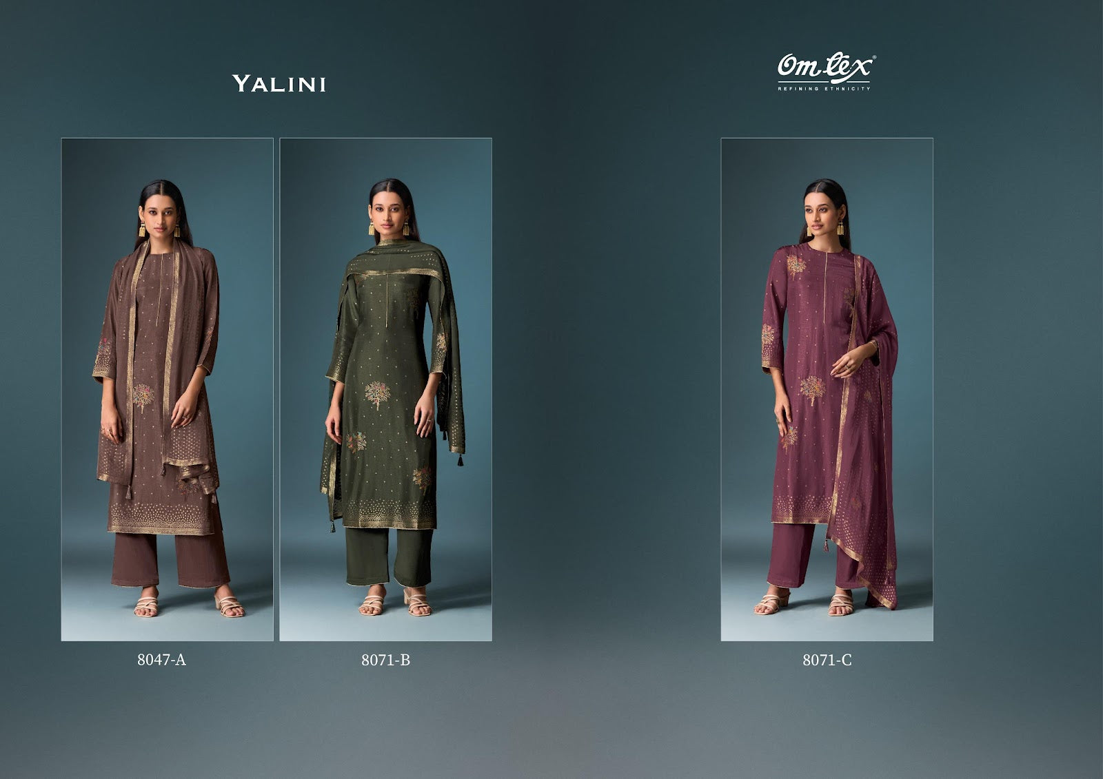 Yalini Omtex Silk Pant Style Suits Supplier
