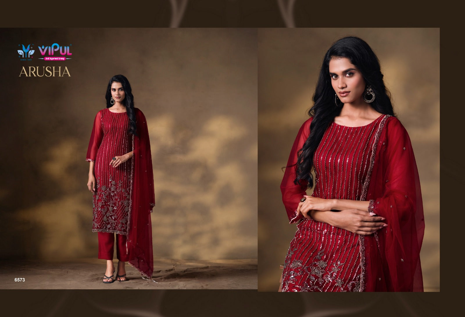 Arusha Vipul Heavy Net Pant Style Suits Wholesale Price