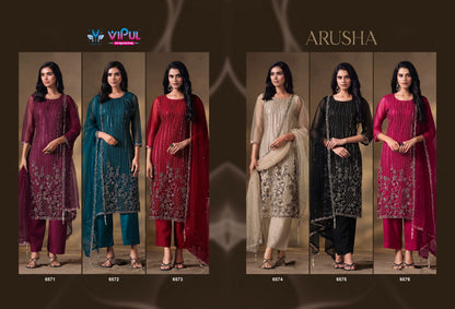 Arusha Vipul Heavy Net Pant Style Suits Wholesale Price
