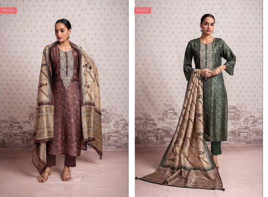 Arwaki Naariti Silk Pant Style Suits Exporter India