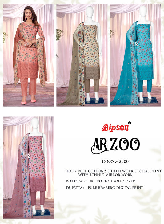 Arzoo 2500 Bipson Prints Cotton Pant Style Suits