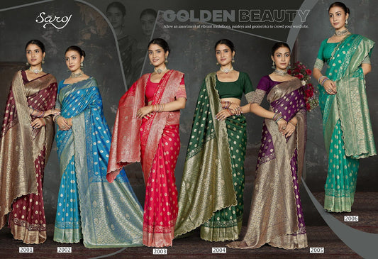 Arzoo Silk Jharkan Vol 2 Saroj Sarees Manufacturer Ahmedabad