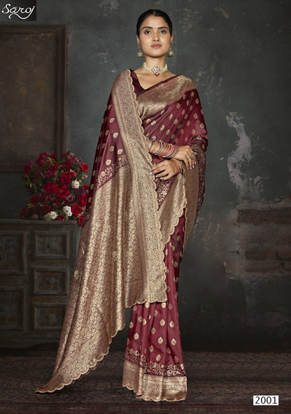 Arzoo Silk Jharkan Vol 2 Saroj Sarees Manufacturer Ahmedabad
