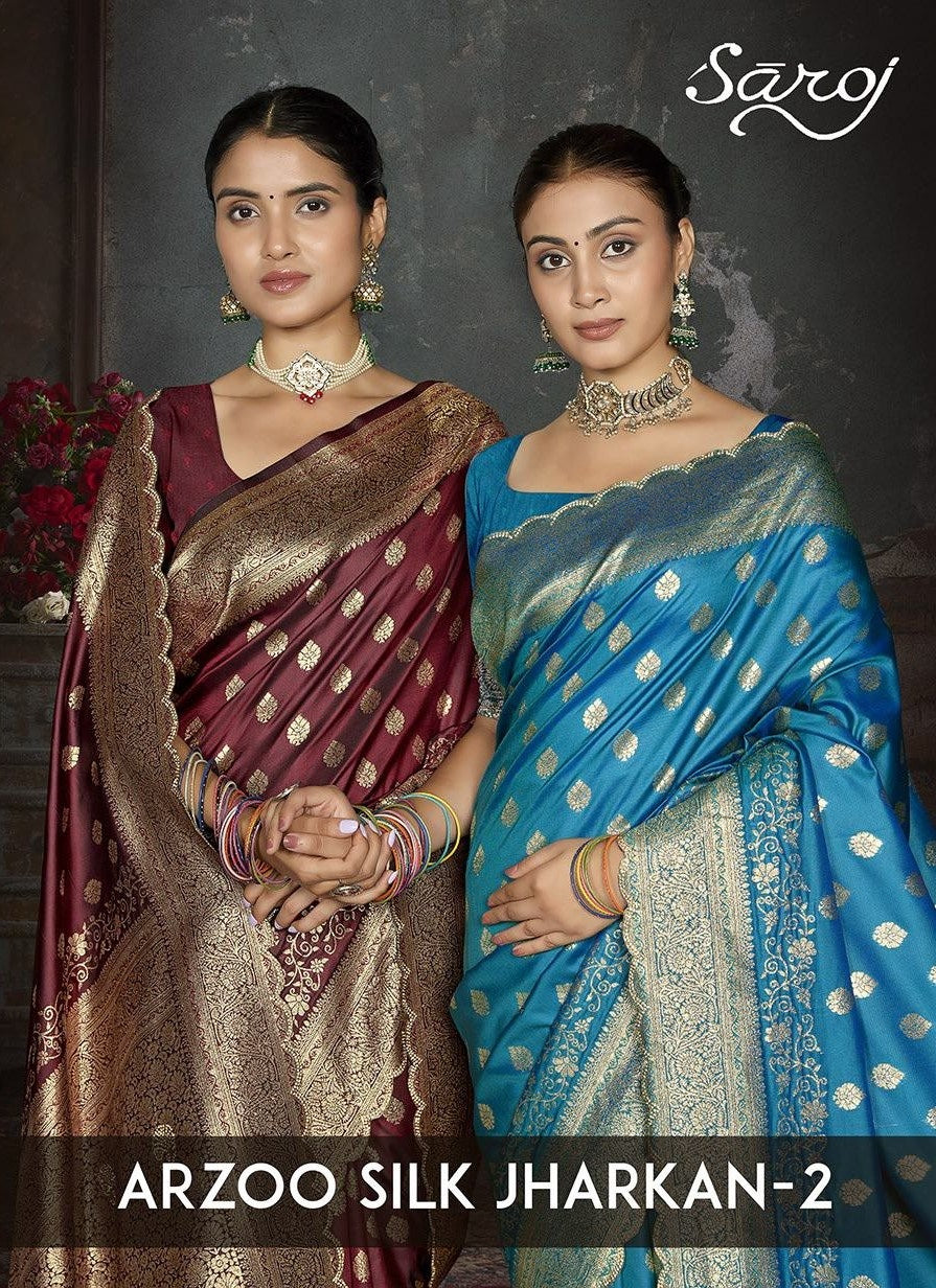 Arzoo Silk Jharkan Vol 2 Saroj Sarees Manufacturer Ahmedabad