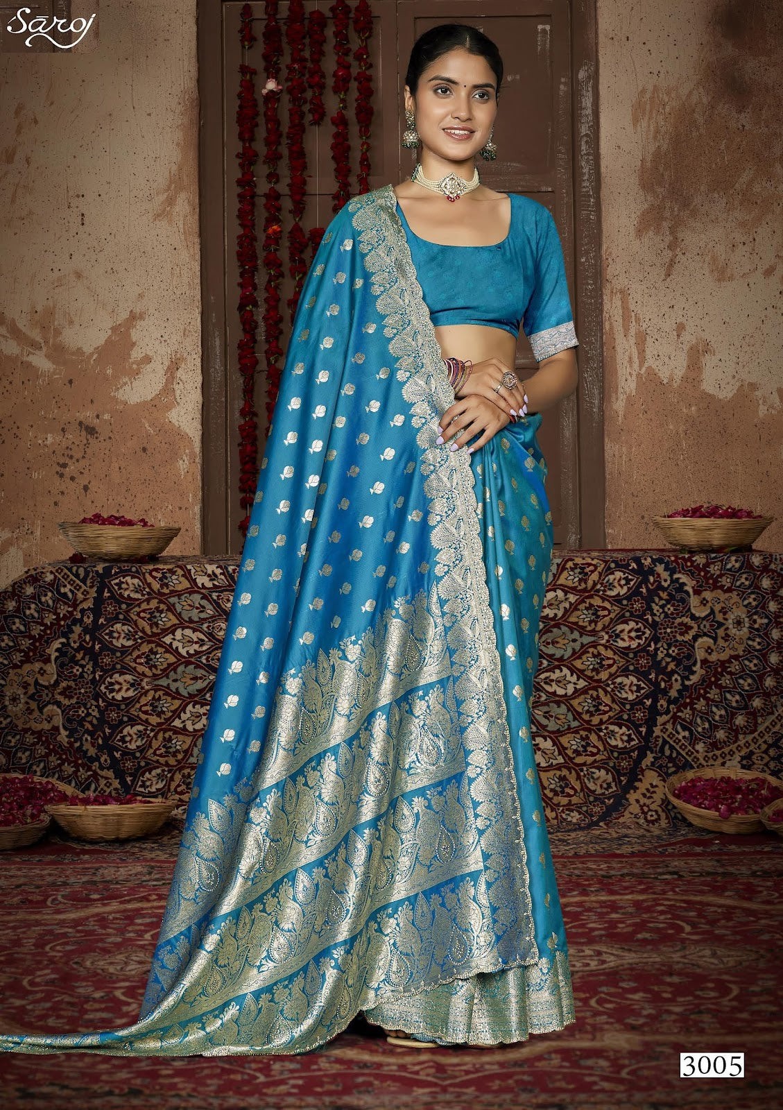 Arzoo Silk Jharkan Vol 3 Saroj Sarees Supplier Ahmedabad