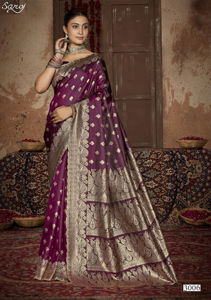 Arzoo Silk Jharkan Vol 3 Saroj Sarees Supplier Ahmedabad