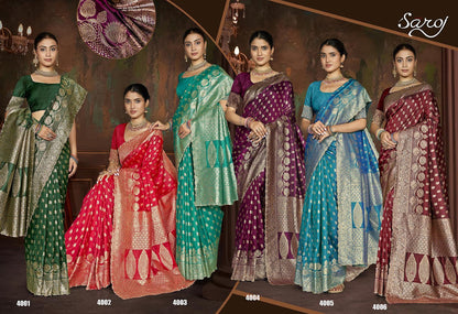 Arzoo Silk Jharkan Vol 4 Saroj Sarees Exporter Ahmedabad