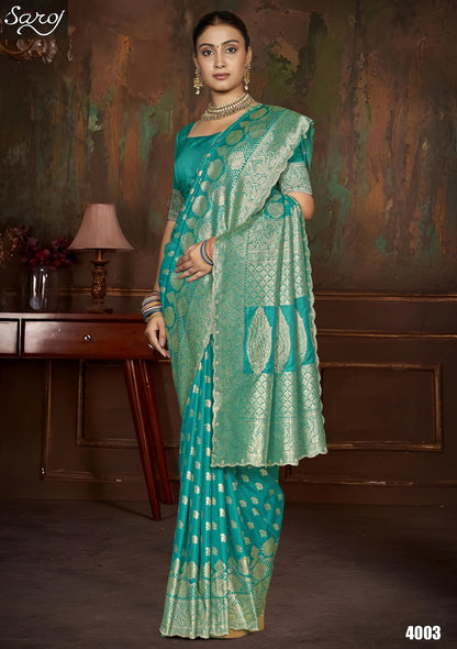 Arzoo Silk Jharkan Vol 4 Saroj Sarees Exporter Ahmedabad