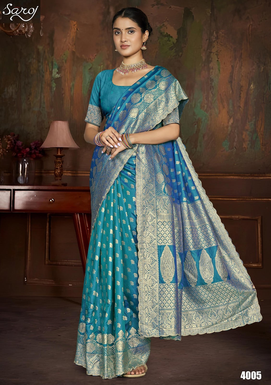 Arzoo Silk Jharkan Vol 4 Saroj Sarees Exporter Ahmedabad