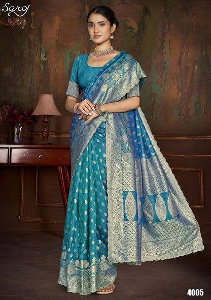 Arzoo Silk Jharkan Vol 4 Saroj Sarees Exporter Ahmedabad