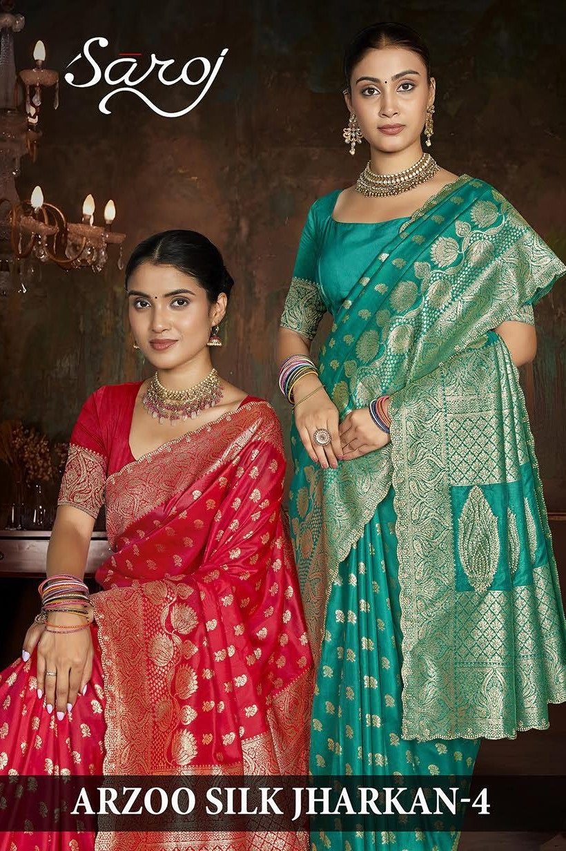 Arzoo Silk Jharkan Vol 4 Saroj Sarees Exporter Ahmedabad
