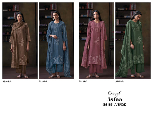 Asfaa S5165 Ganga Corduroy Pant Style Suits Manufacturer Ahmedabad