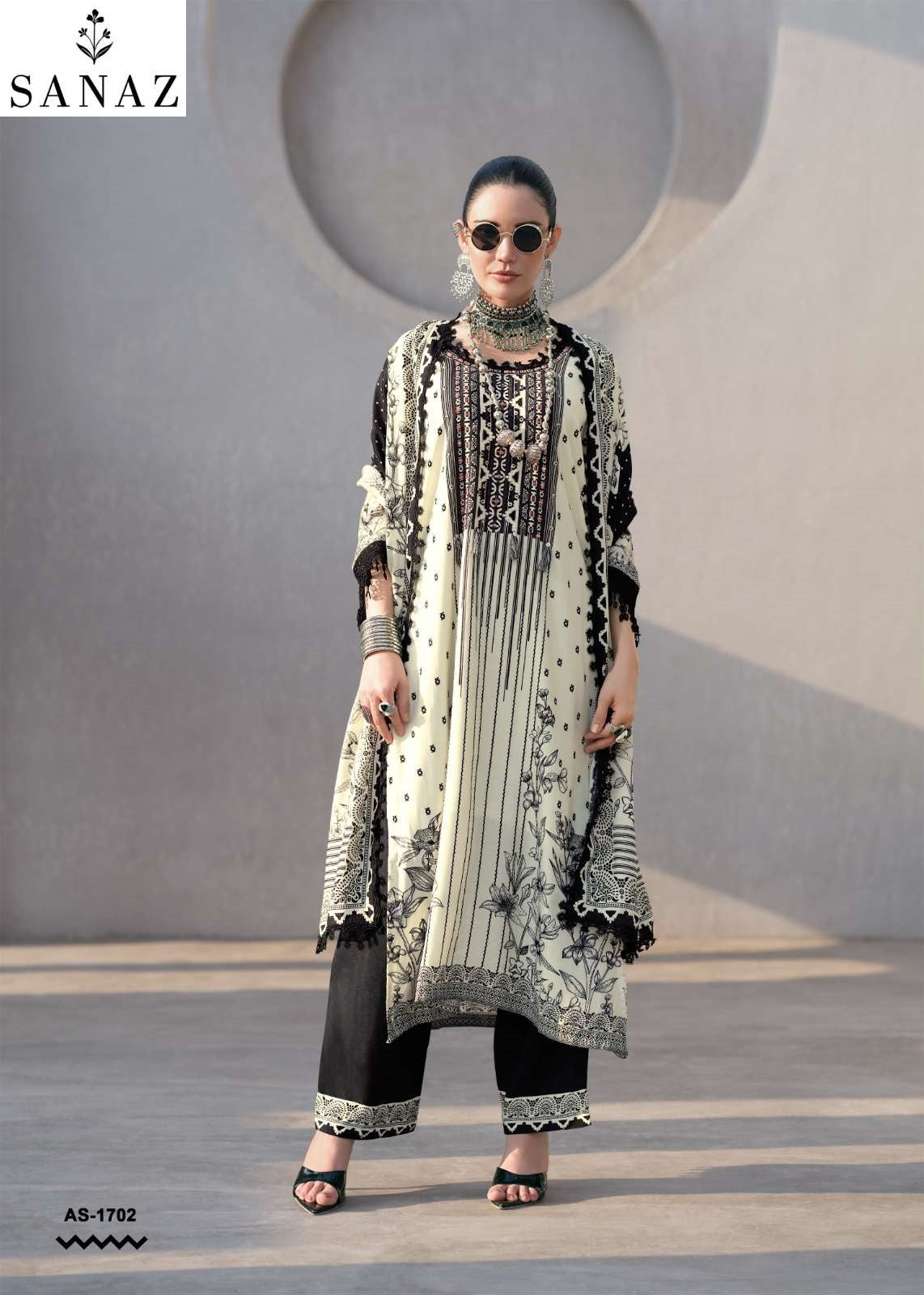 Ash And Silk Sanaz Viscose Muslin Pakistani Salwar Suits Manufacturer India