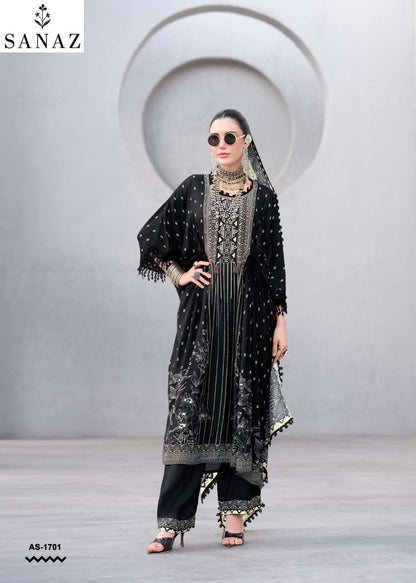 Ash And Silk Sanaz Viscose Muslin Pakistani Salwar Suits Manufacturer India