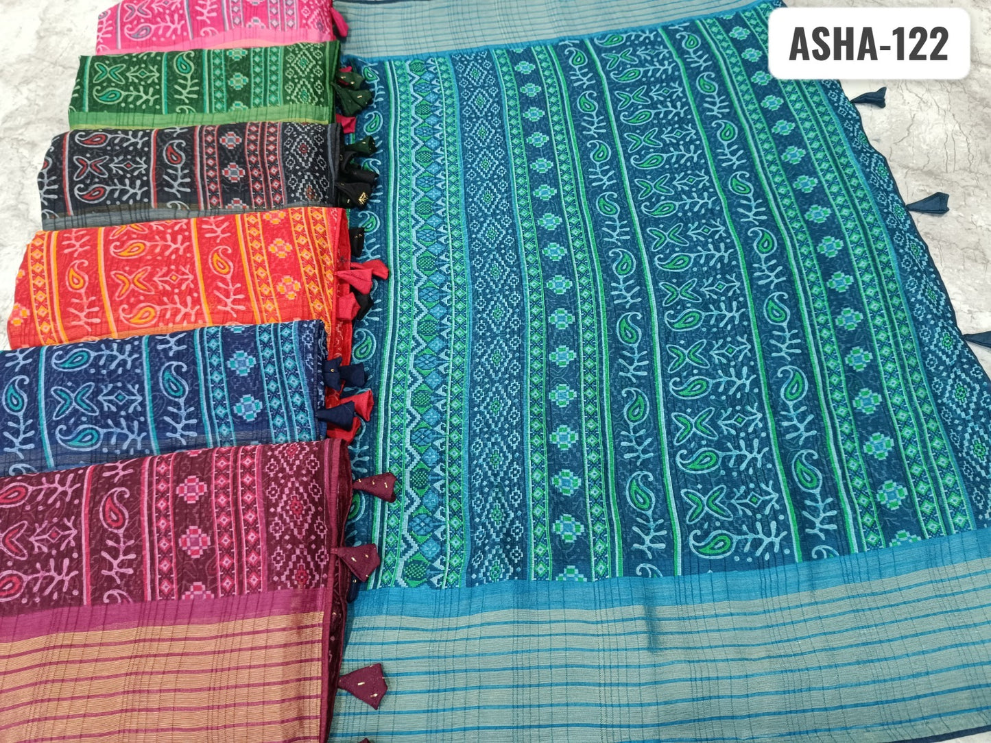 Asha-122 Kalpveli Chiffon Sarees Wholesaler India