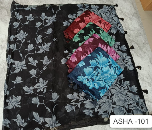 Asha 101 Kalpveli Chiffon Sarees Exporter Ahmedabad