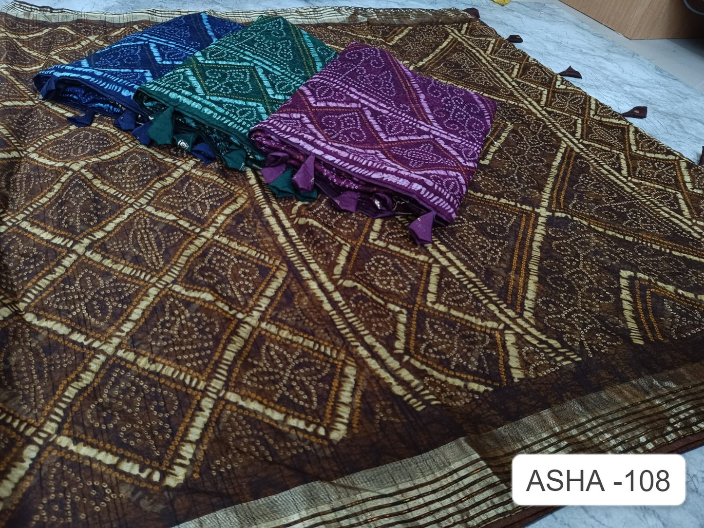 Asha 108 Kalpveli Nilgiri Chiffon Sarees Wholesale