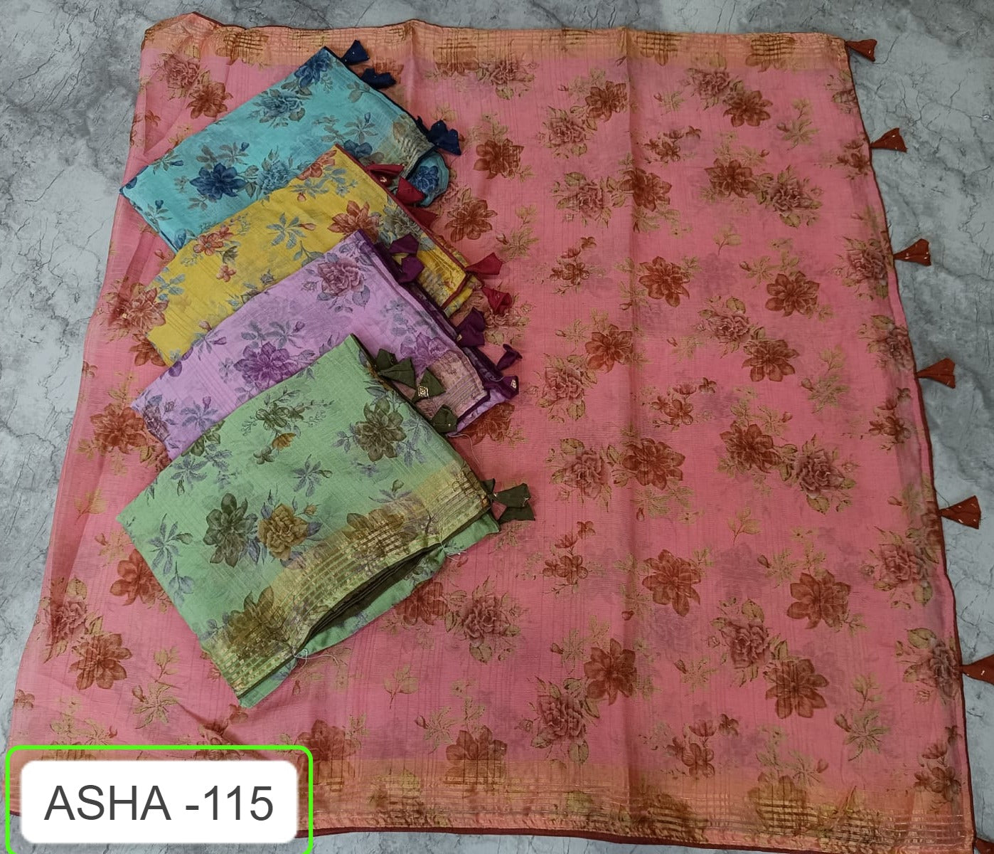 Asha 115 Kalpveli Simmer Sarees Exporter