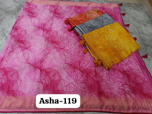 Asha 119 Kalpveli Chiffon Sarees Manufacturer Ahmedabad