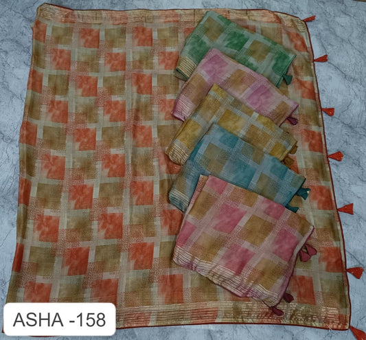 Asha 158 Kalpveli Georgette Sarees Exporter Ahmedabad