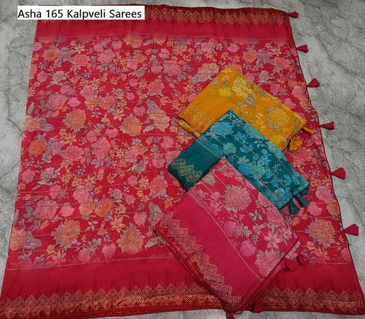 Asha 165 Kalpveli Mono Georgette Sarees Exporter
