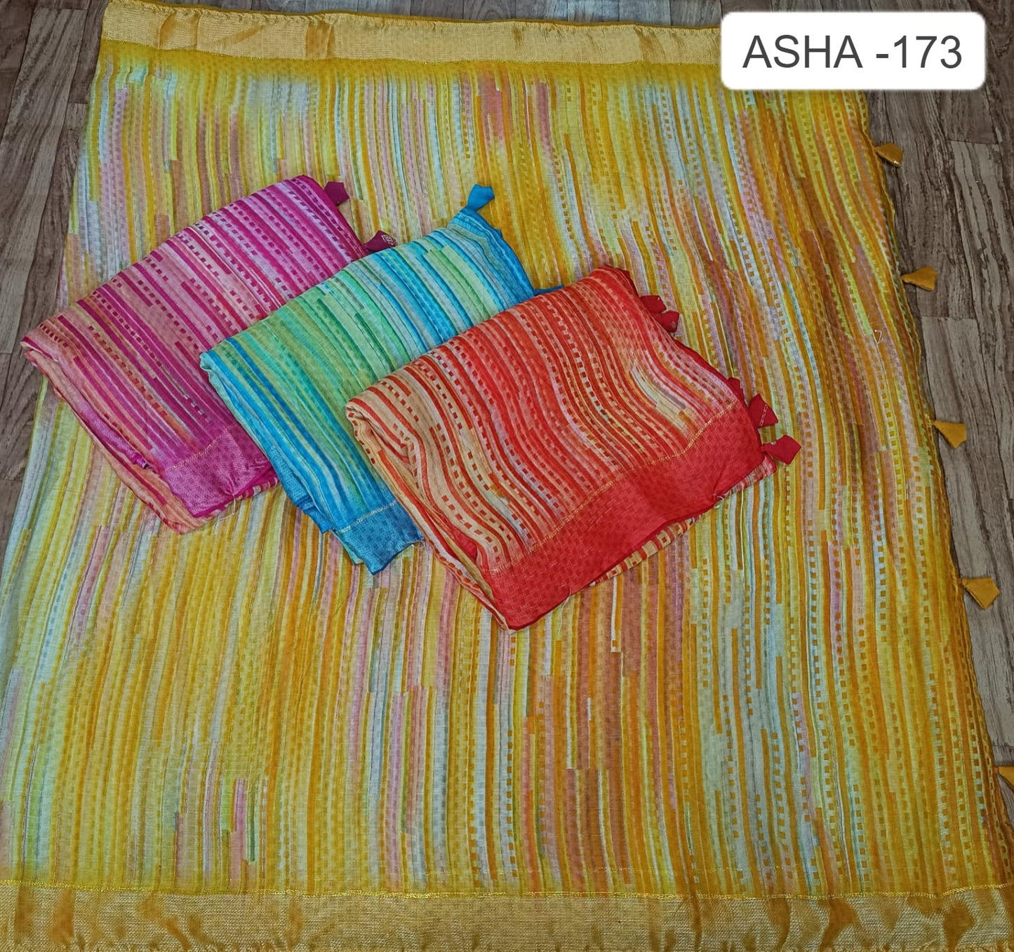 Asha 173 Kalpveli Mono Georgette Sarees Manufacturer Gujarat