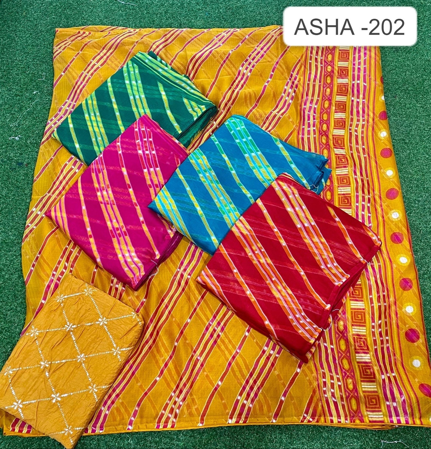 Asha 202 Kalpveli Chiffon Jari Sarees Wholesaler