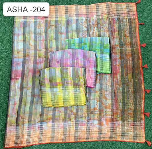 Asha 204 Kalpveli Nilgiri Chiffon Sarees Wholesaler