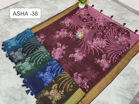 Asha 38 Kalpveli Chiffon Sarees Manufacturer Gujarat