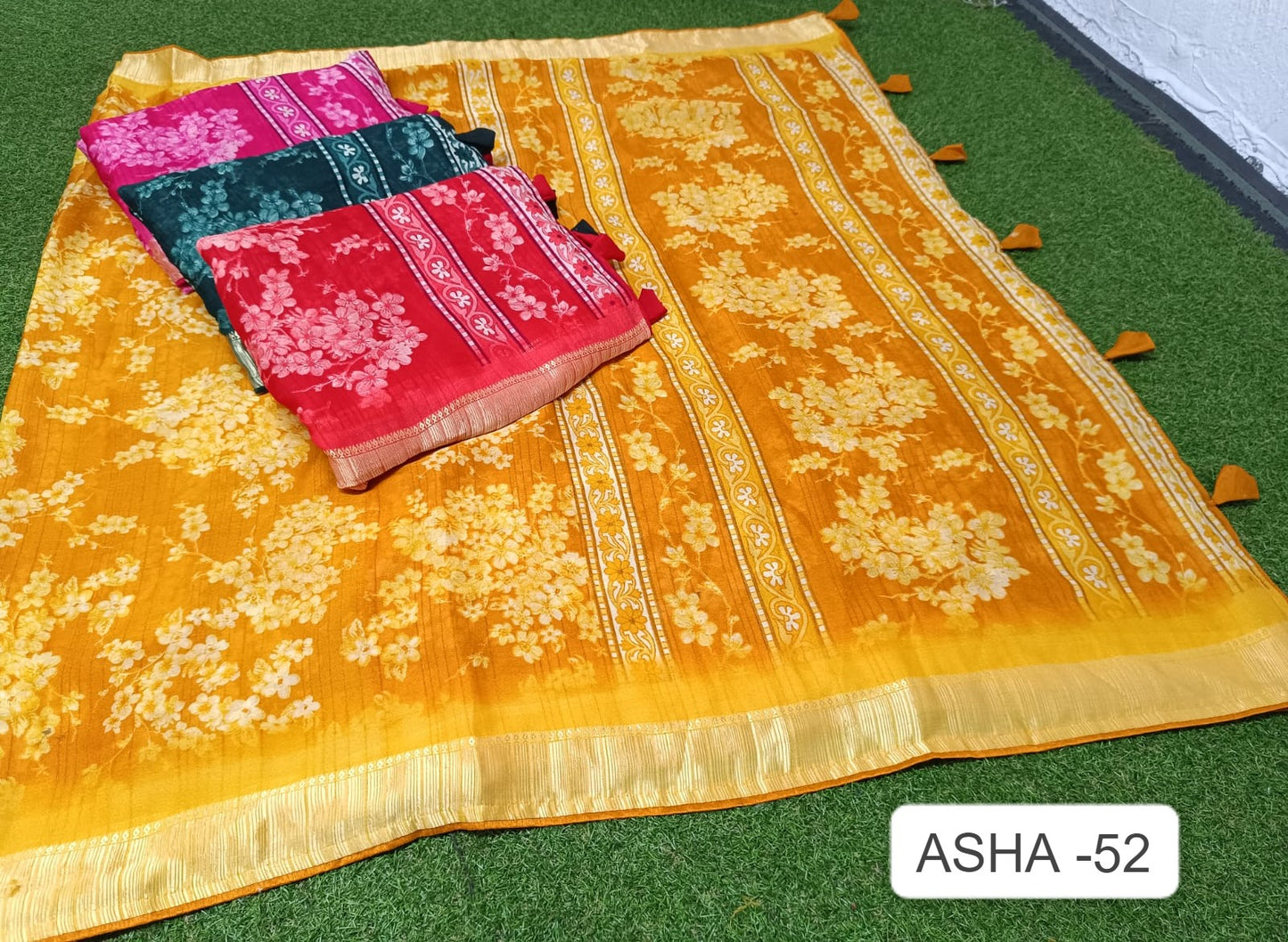 Asha 52 Kalpveli Nilgiri Chiffon Sarees
