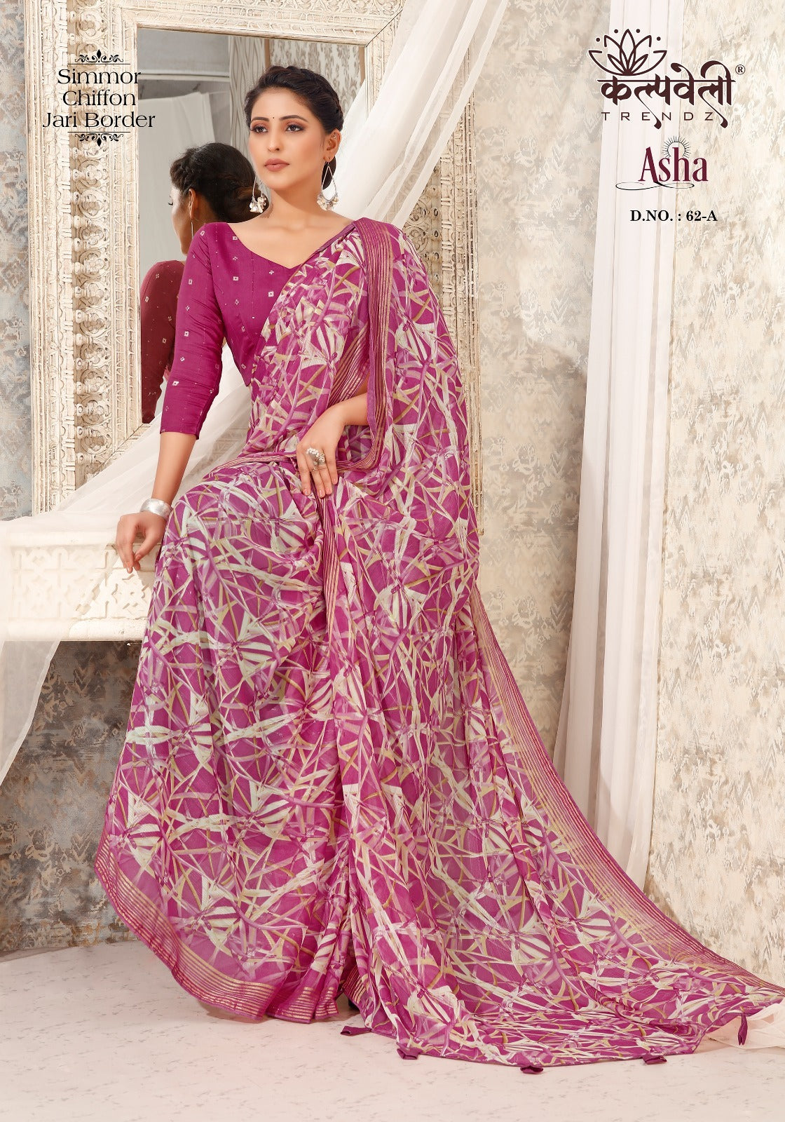 Asha 62 Kalpveli Chiffon Sarees