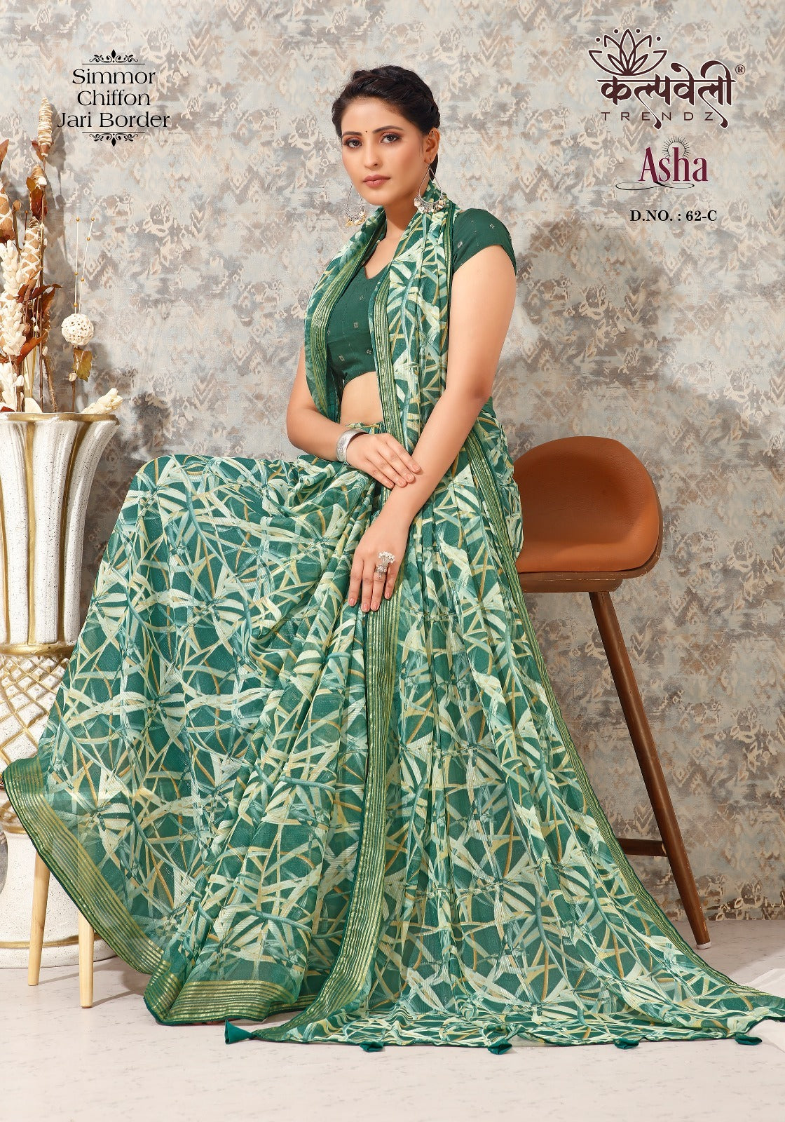 Asha 62 Kalpveli Chiffon Sarees