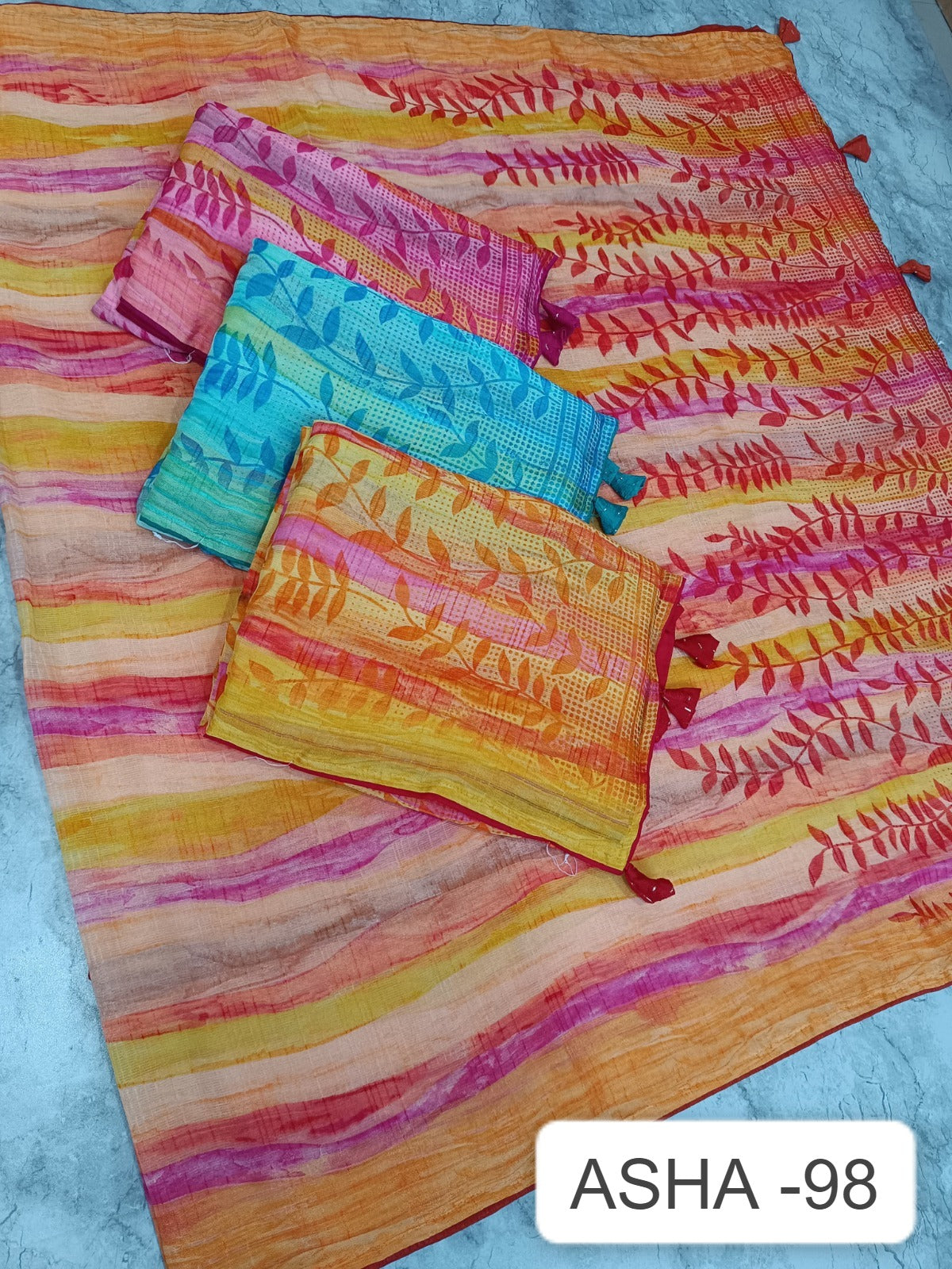Asha 98 Kalpveli Chiffon Sarees Exporter