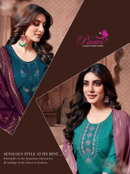Ashi Paavi Vertican Readymade Pant Style Suits Wholesaler India