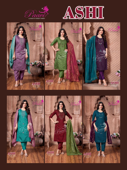 Ashi Paavi Vertican Readymade Pant Style Suits Wholesaler India