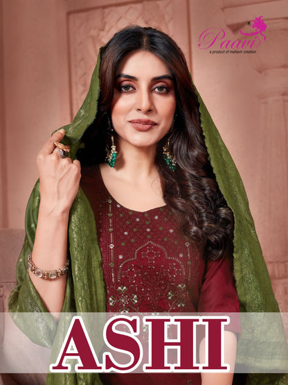 Ashi Paavi Vertican Readymade Pant Style Suits Wholesaler India