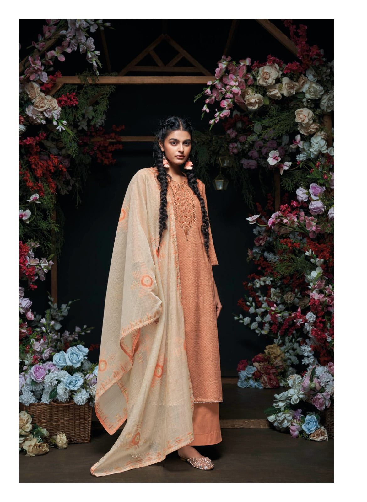 Ashina Ganga Premium Cotton Plazzo Style Suits Manufacturer