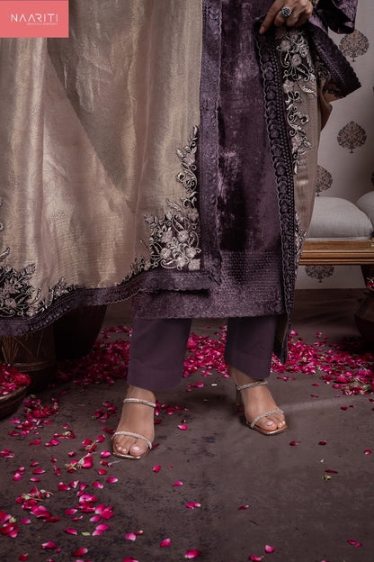 Ashkya Naariti Velvet Suits Manufacturer Gujarat