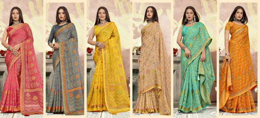 Ashmika Vol 2 Vallabhi Prints Brasso Sarees Exporter
