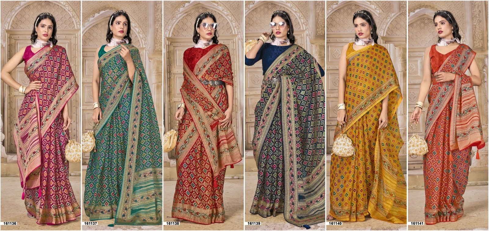 Ashmika Vol 3 Vallabhi Prints Brasso Sarees Supplier India