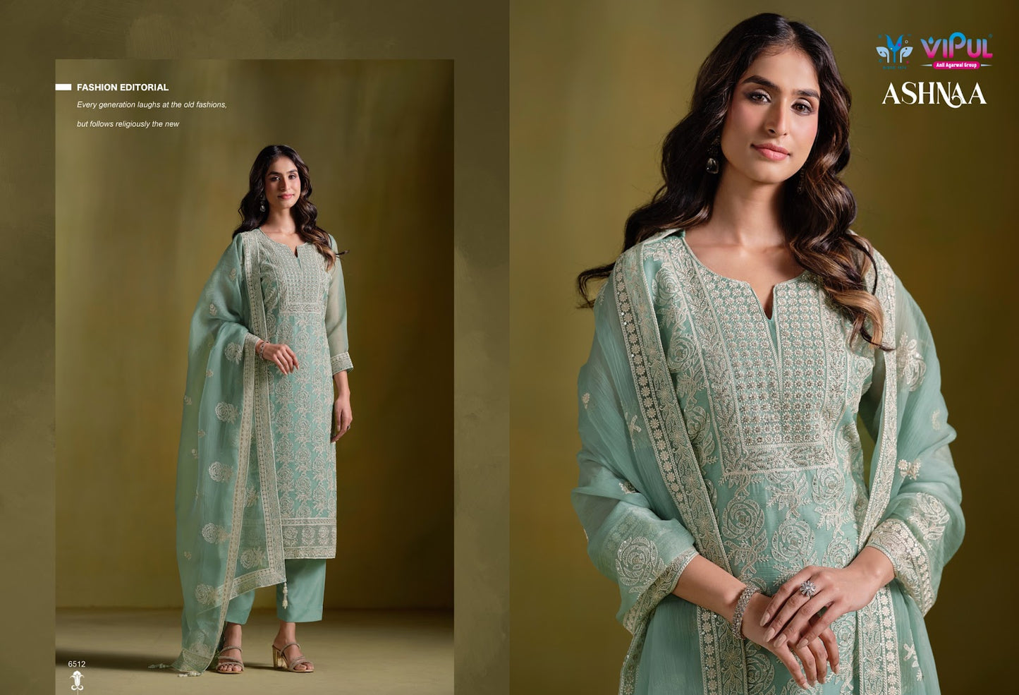 Ashnaa Vipul Chiffon Pant Style Suits Wholesaler India