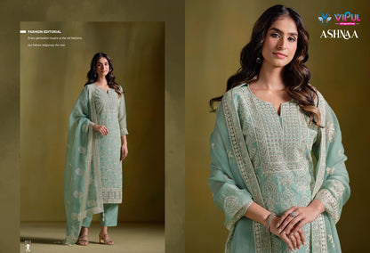 Ashnaa Vipul Chiffon Pant Style Suits Wholesaler India