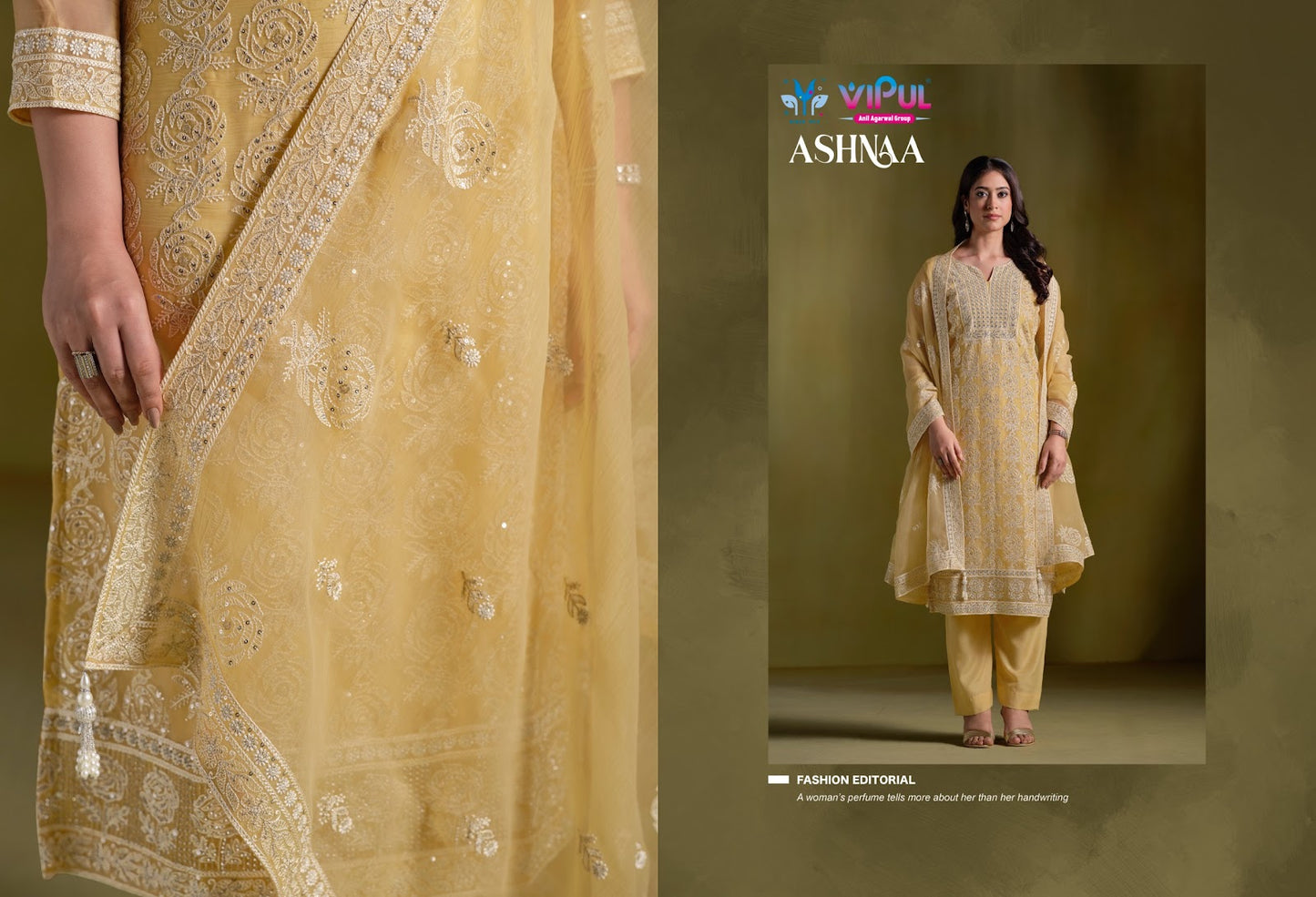 Ashnaa Vipul Chiffon Pant Style Suits Wholesaler India